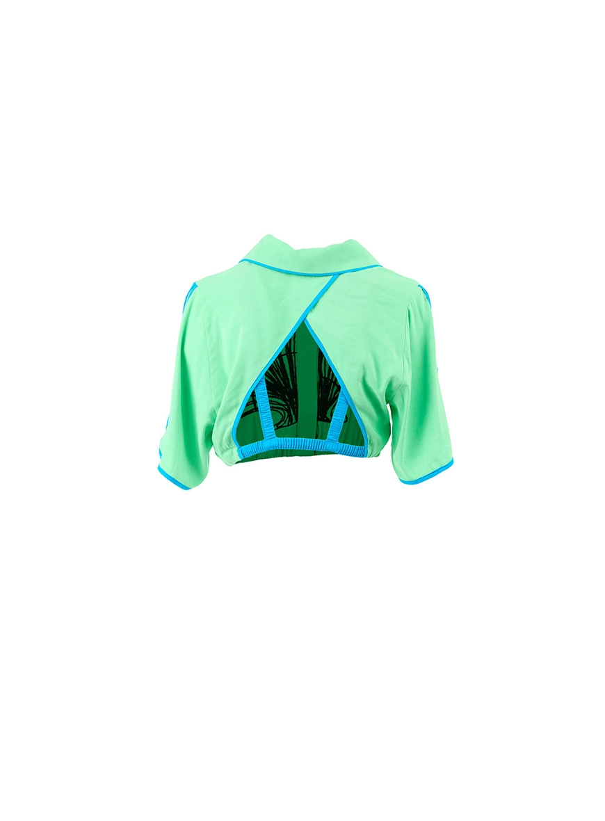Camisa Linho Com Bordado Verde 2