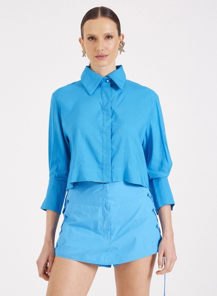 Camisa Linho Com Bordado Manual