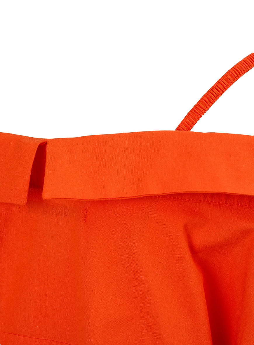 Camisa Cropped Com Amarração Laranja 3