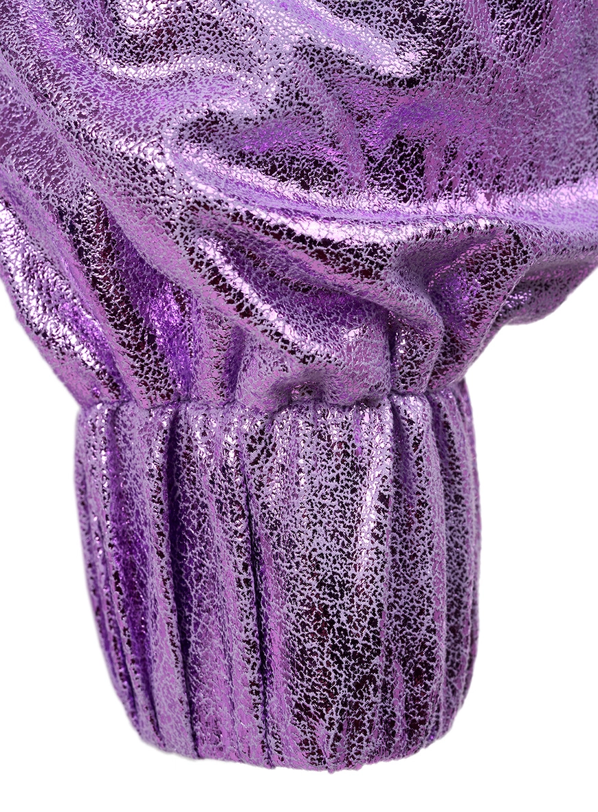 Jaqueta Cropped Metalizada Lilás 3