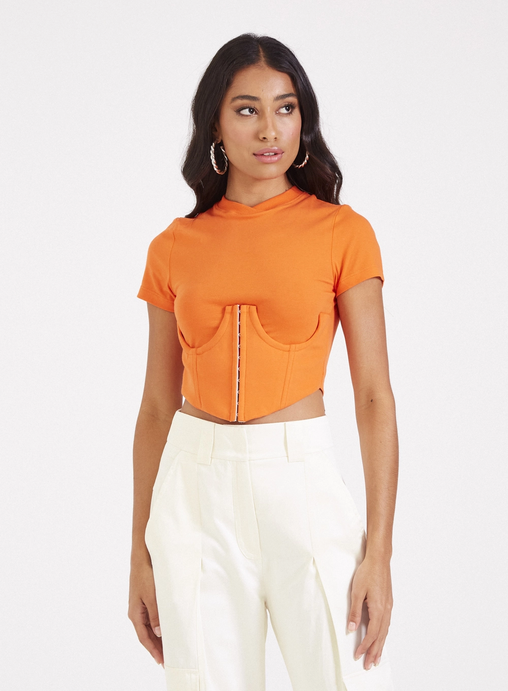 Camiseta Corset Basic Laranja 1
