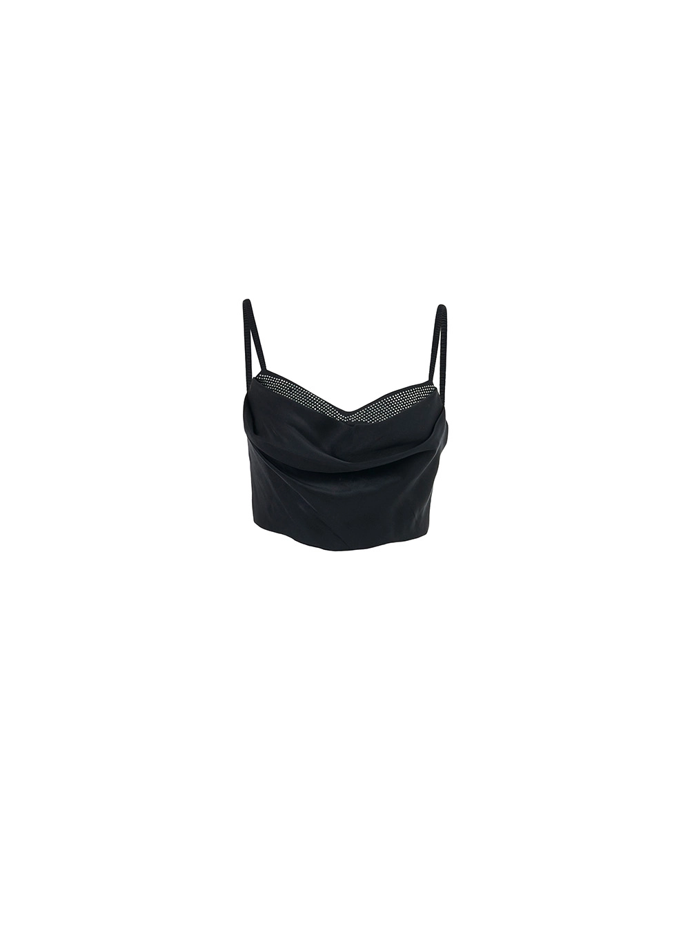 Blusa Franzida Com Aplicação De Strass Preto 1