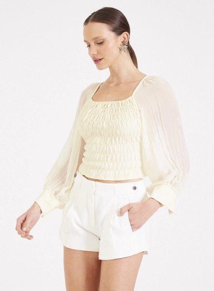 Blusa Franzida Com Amarração