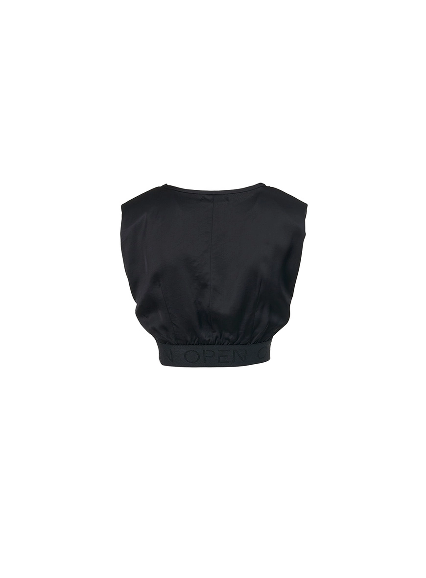 Blusa Muscle Acetinada Preto 2