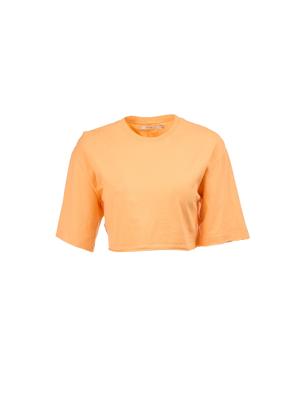Blusa Cropped Com Amarração Laranja 1