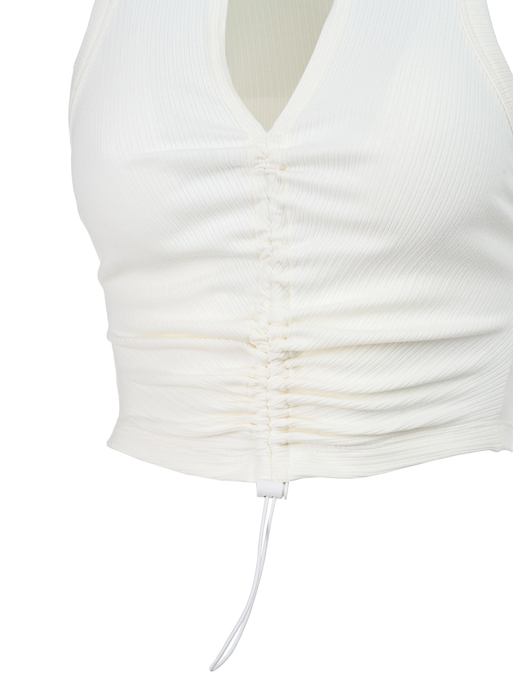Blusa Regata Canelada Com Franzidos Off Shell 3