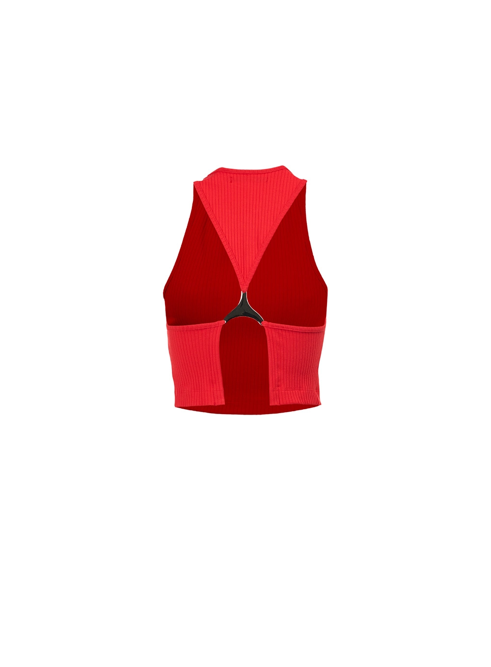 Blusa Slim Cropped Canelada Vermelho  2