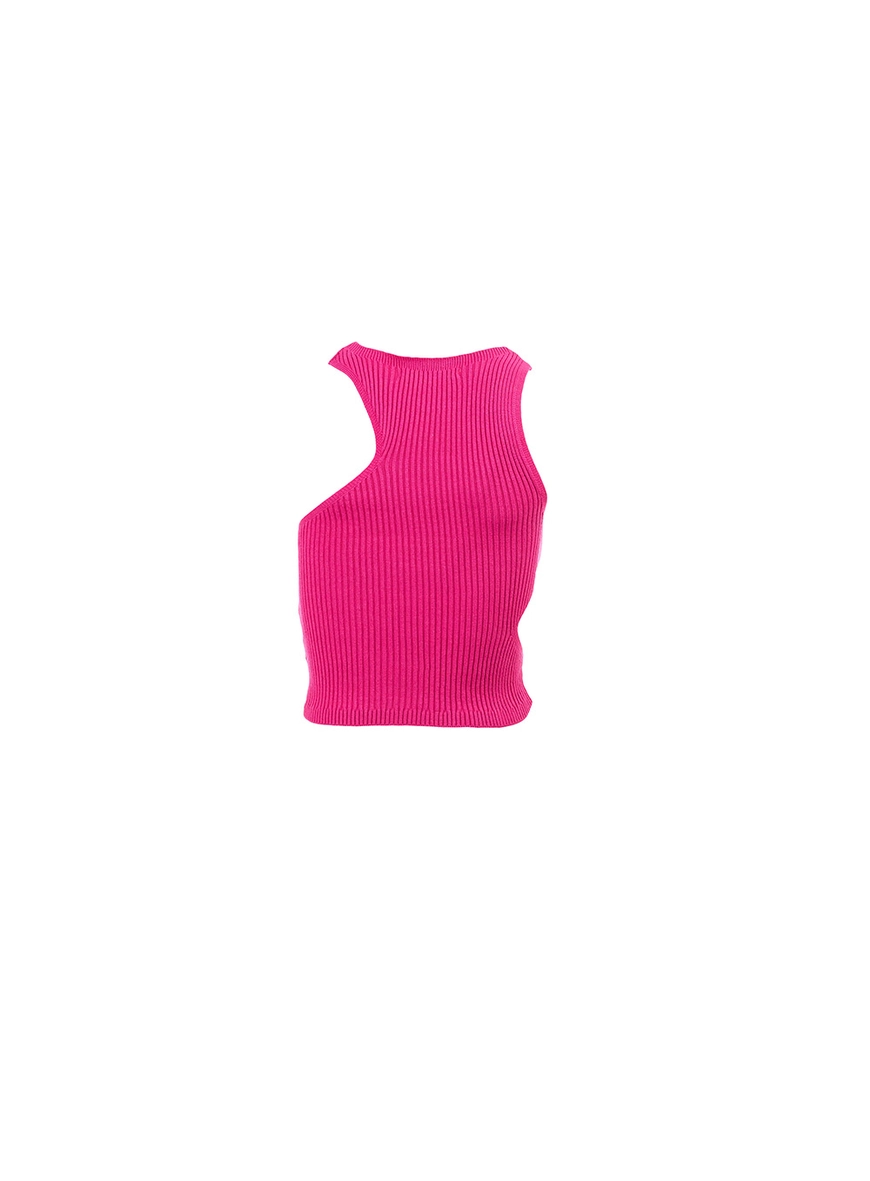 Blusa Slim Em Tricô Rosa 2
