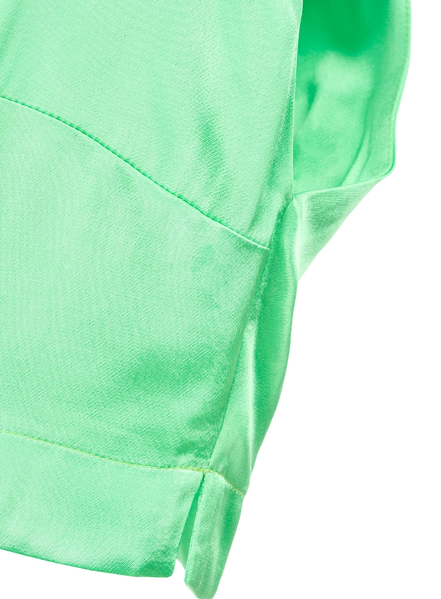 Blusa Cropped Muscle Acetinada Verde 3