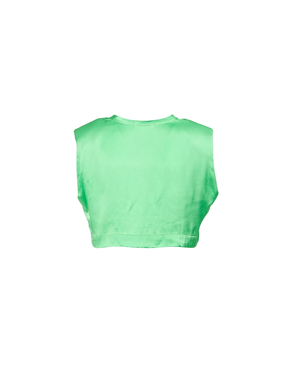 Blusa Cropped Muscle Acetinada Verde 2