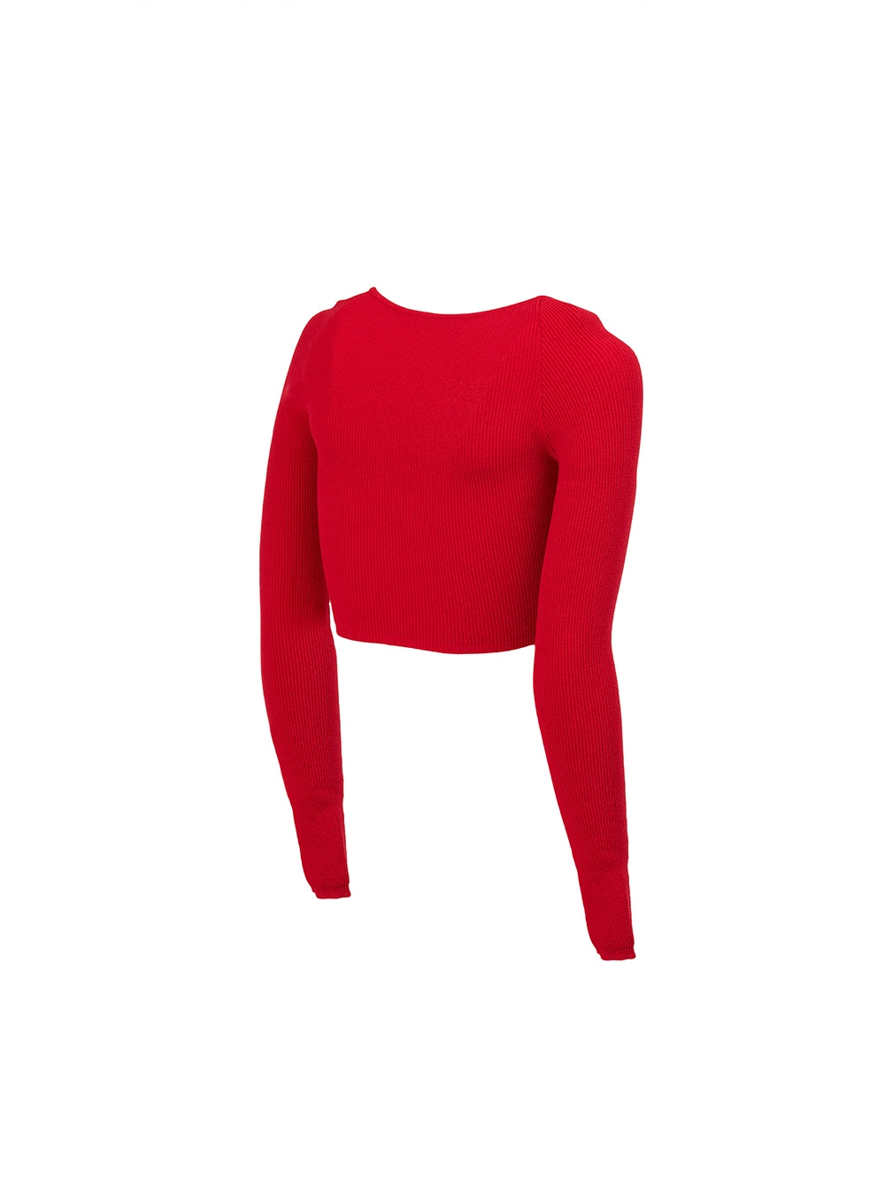Blusa Slim Tricô Com Manga Longa Vermelho 2