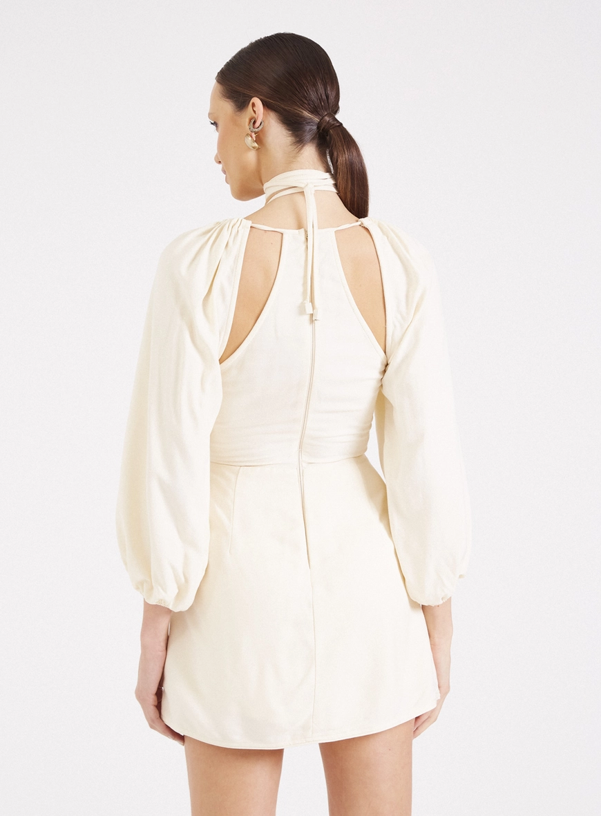 Vestido Cut Out Open Bege 2