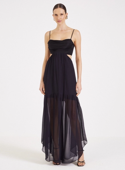Vestido Fluído Cut Out