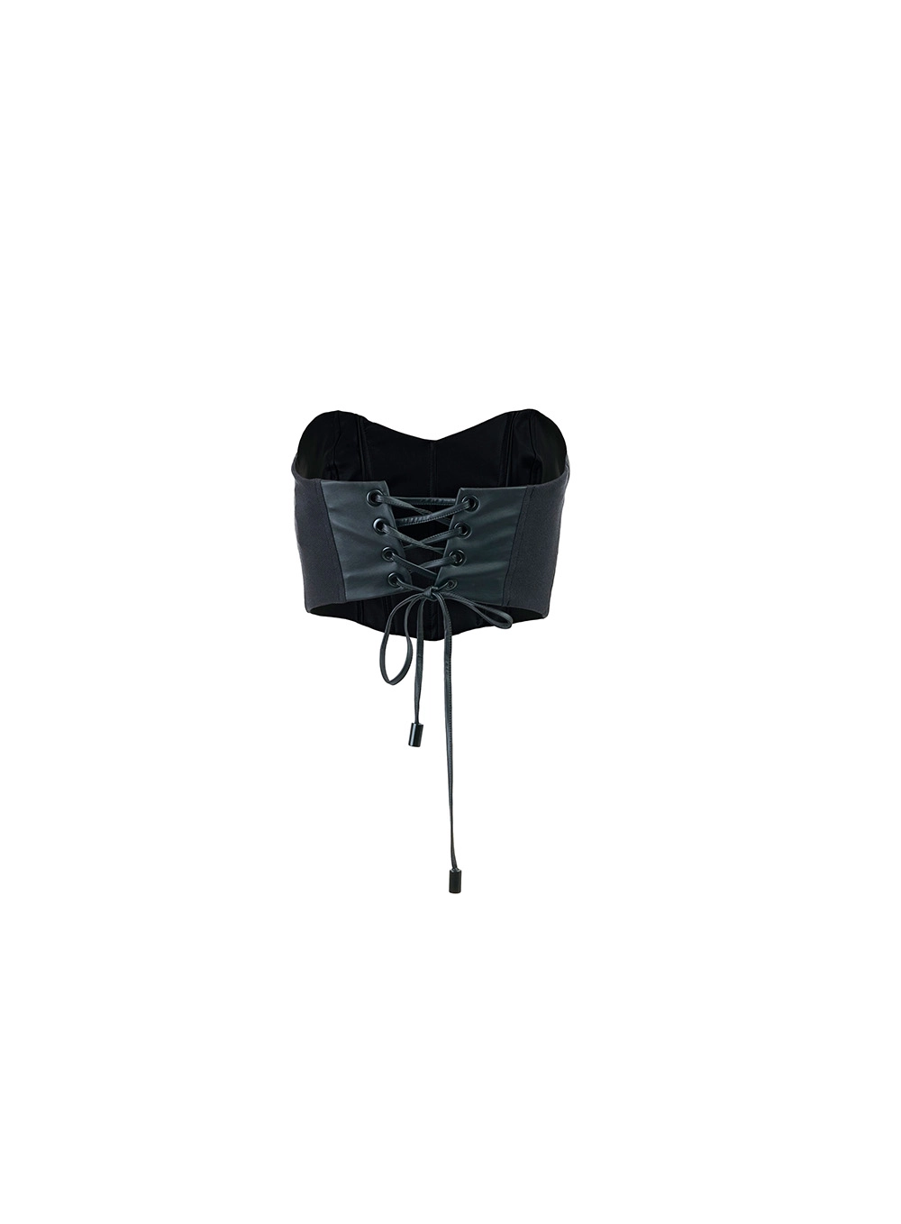 Top Corset Em Material Sintético Preto 2