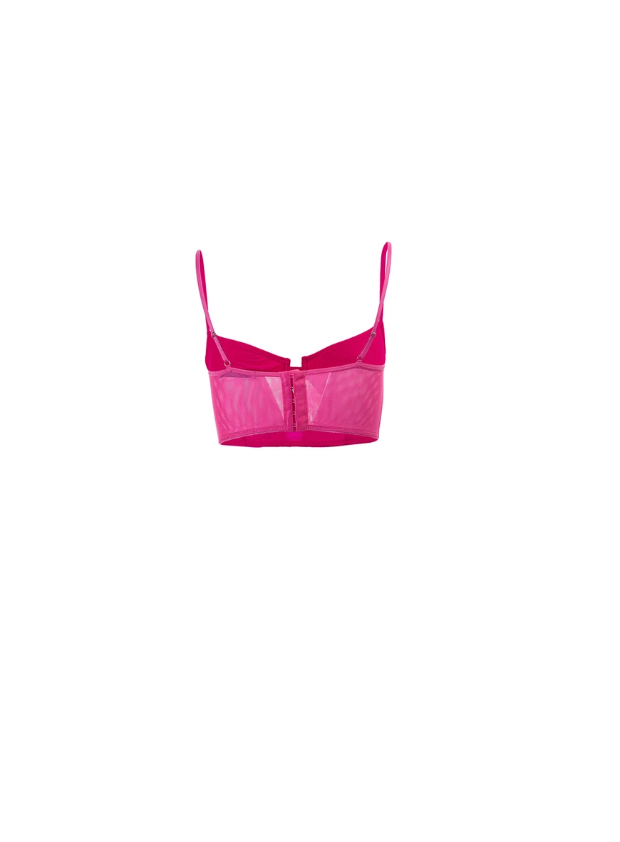 Top Estruturado Em Tule Rosa 2