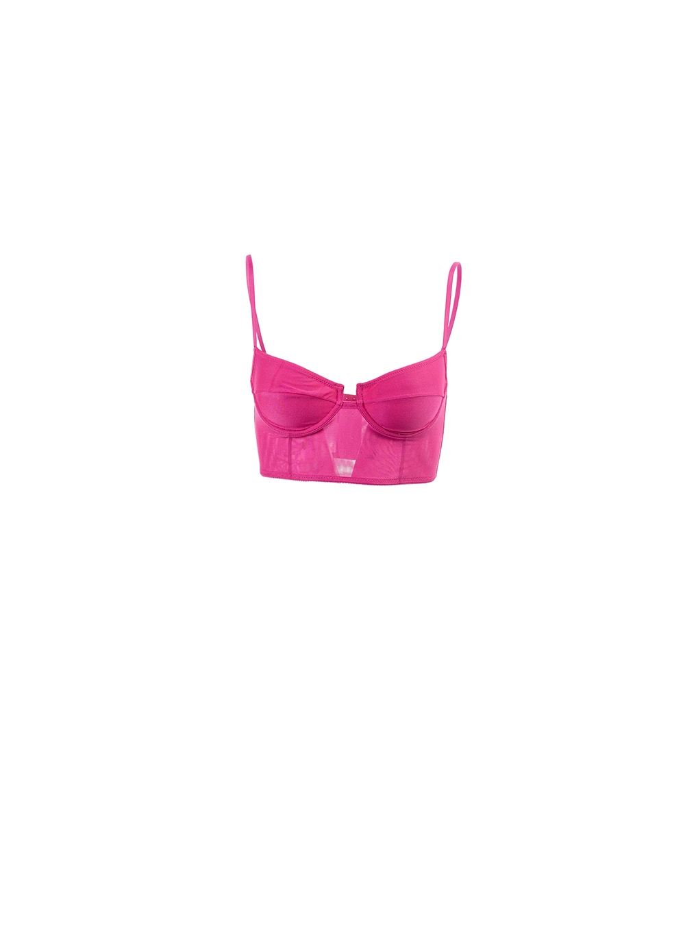 Top Estruturado Em Tule Rosa 1