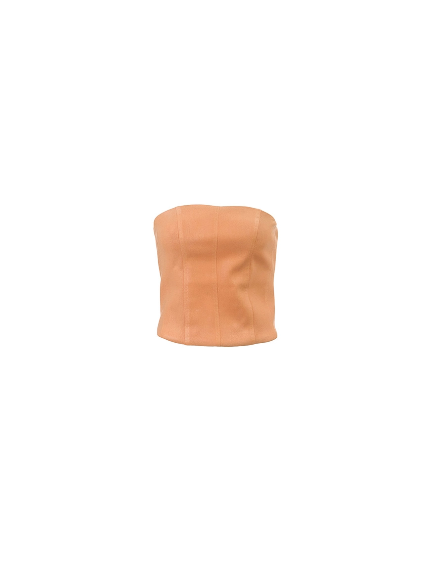 Top Corset Sarja Resinado Laranja 1