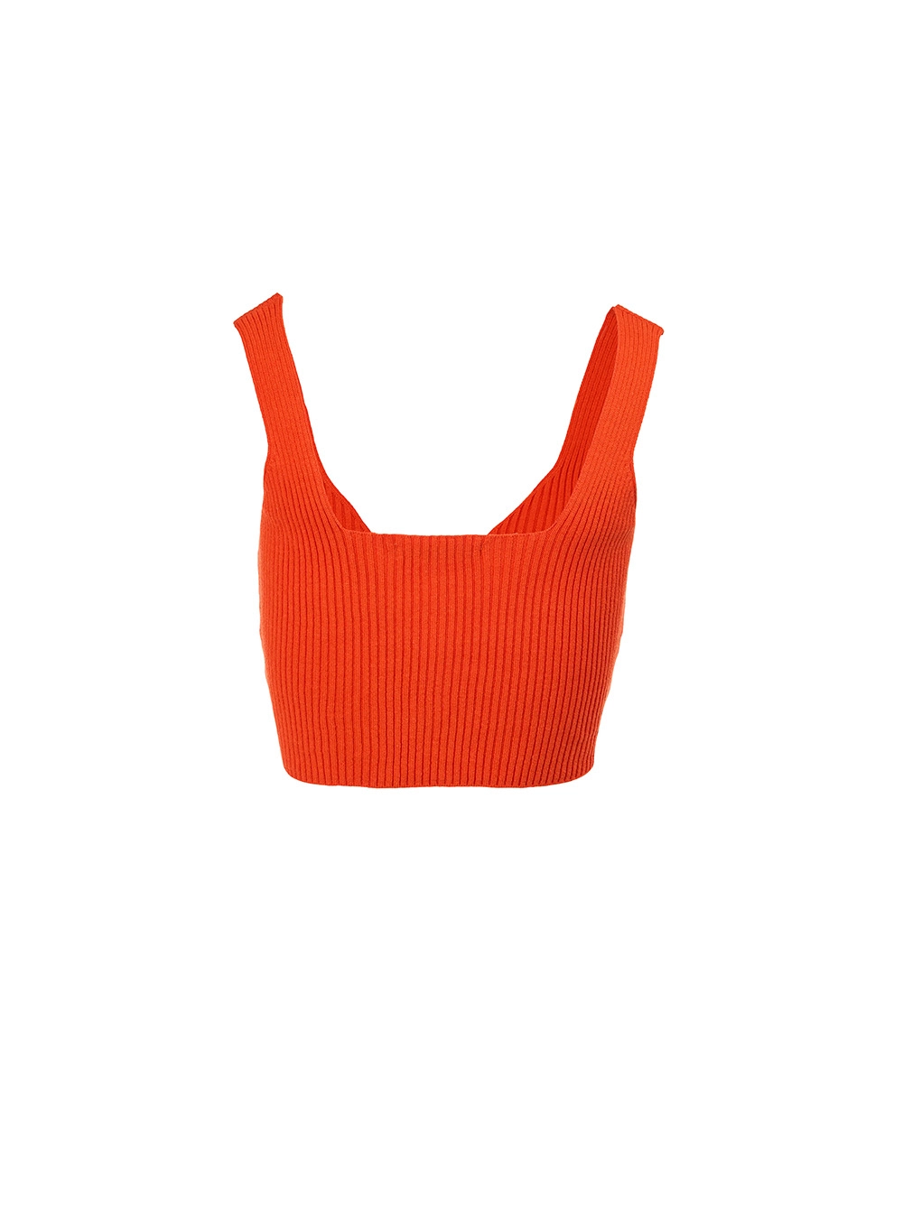 Top Tricô Com Detalhe Em Torção Laranja 2