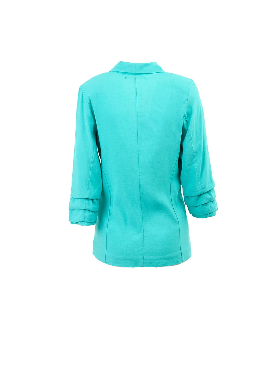 Blazer Alfaiataria Com Manga Franzida Verde 2