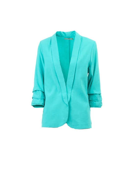 Blazer Alfaiataria Com Manga Franzida