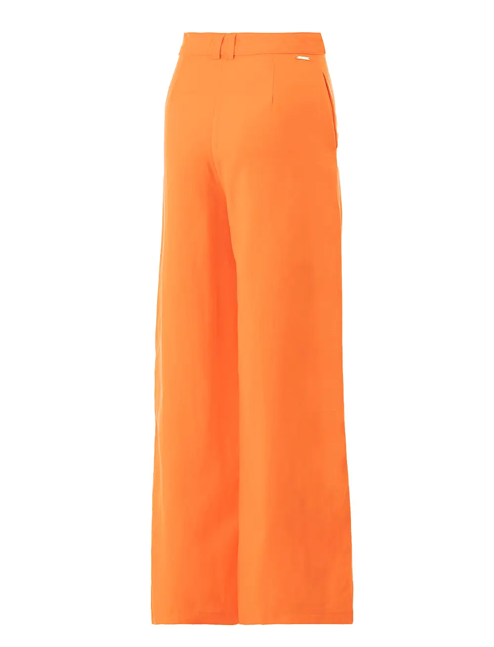 Calça Linho Pantalona Laranja Caprese 2