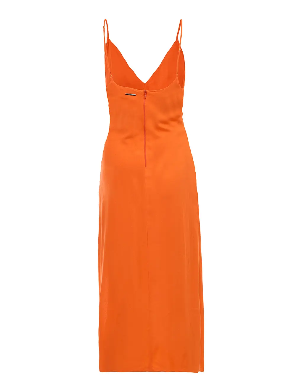 Vestido Midi Detalhe Transpassado Laranja Caprese 2