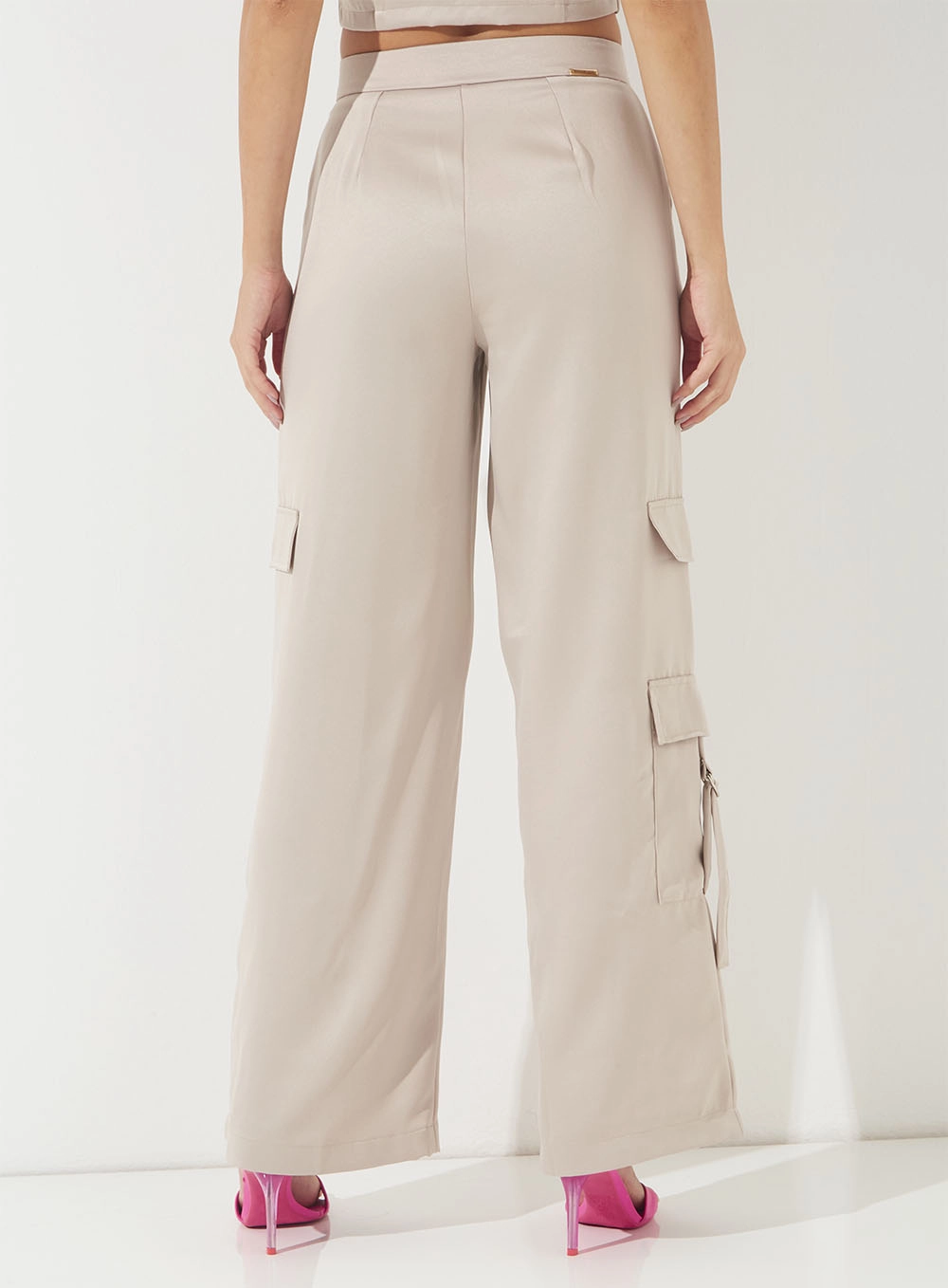Calça Alfaiataria Wide Leg Bege 2
