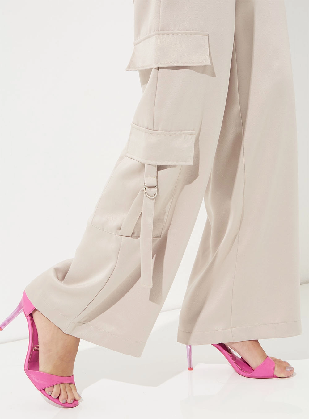 Calça Alfaiataria Wide Leg Bege 3