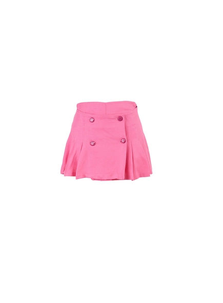 Short Saia Plissada Linho