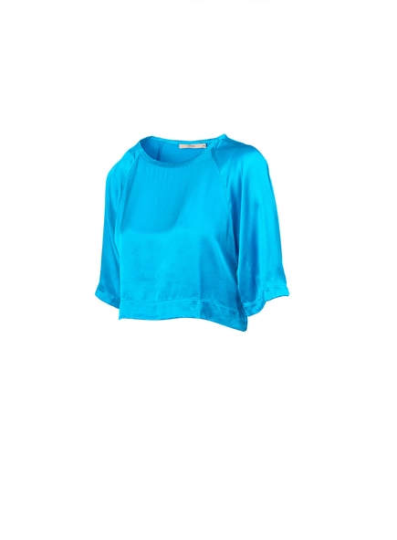 Blusa Cropped Acetinada