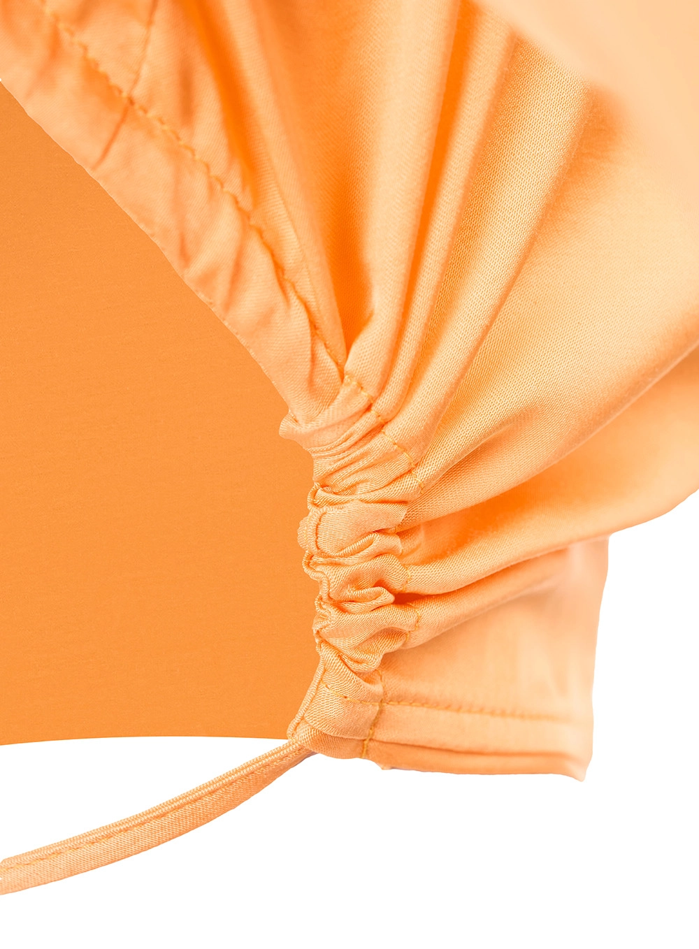 Blusa Cropped Acetinada Com Amarração Laranja 3