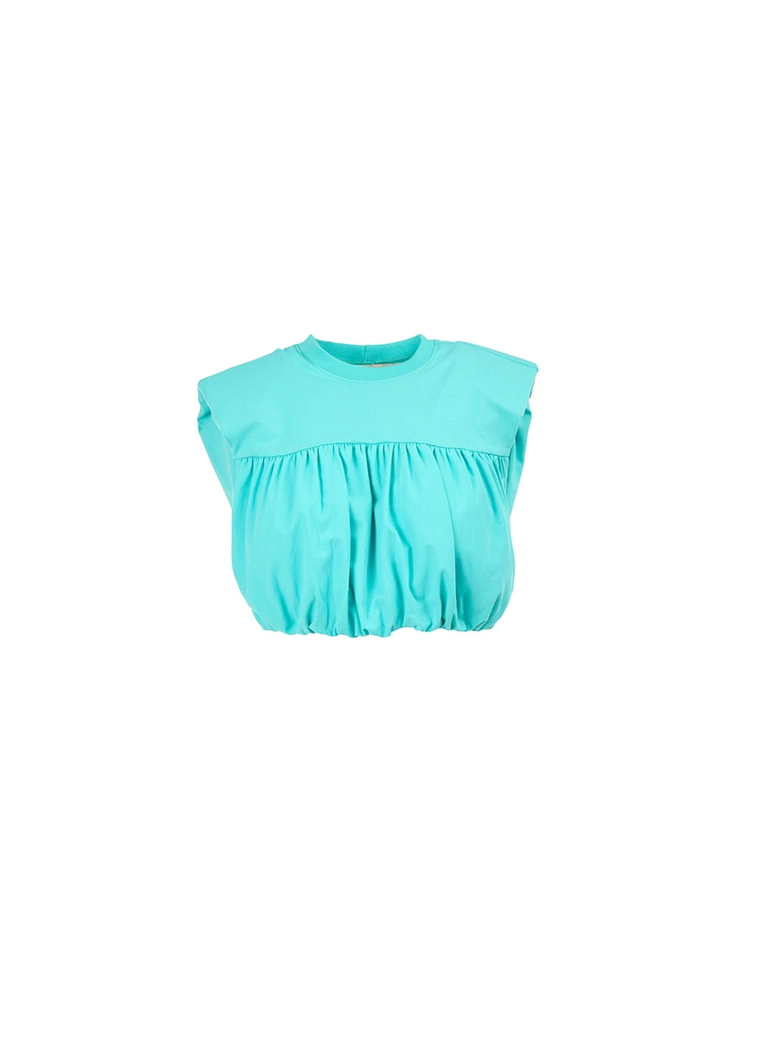 Blusa Muscle Cropped Balonê Verde 1