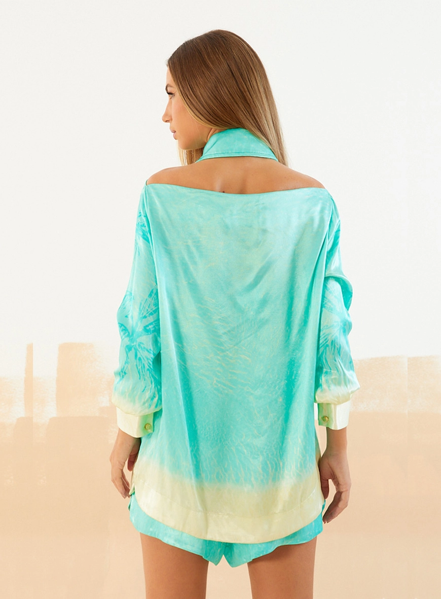 Camisa Alfaiataria Reta Paradise Dream Estampado 2