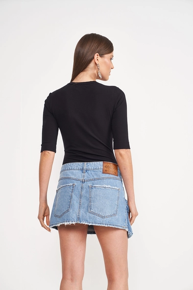 Blusa Slim Canelada Preto