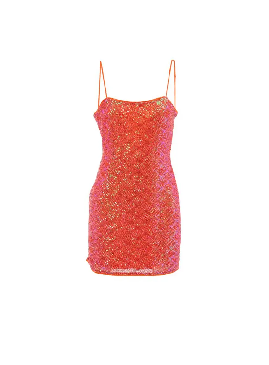 Vestido Paête Laranja Caprese 1