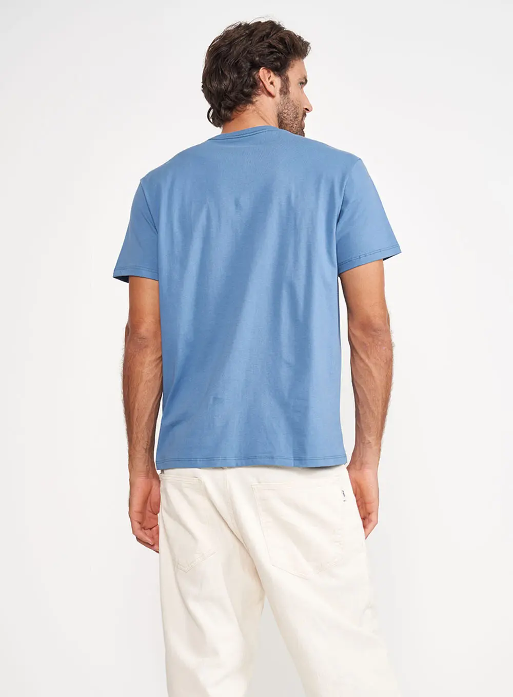 Camiseta Azul Regular Manga Curta Azul Windy Blue