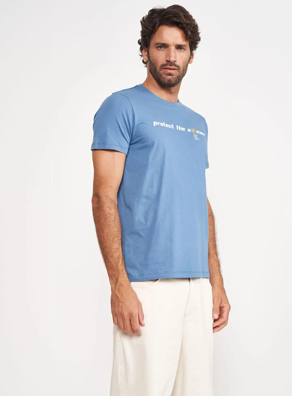 Camiseta Slim Protect The Oceon Azul Windy Blue