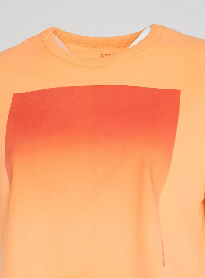 Camiseta Cropped Loose Laranja