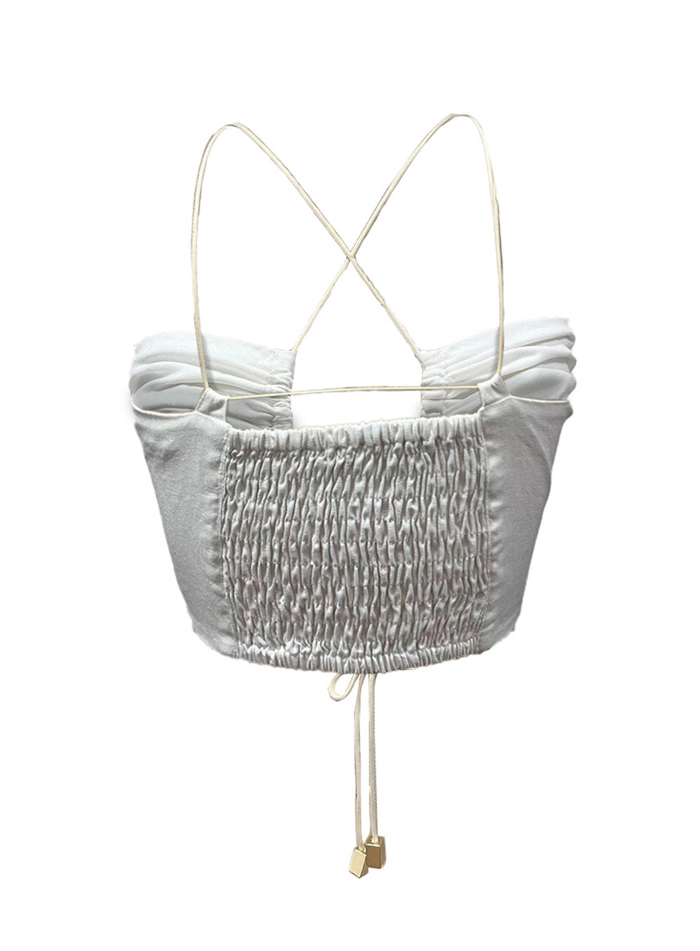 Top Cropped Com Franzido Off Shell 2