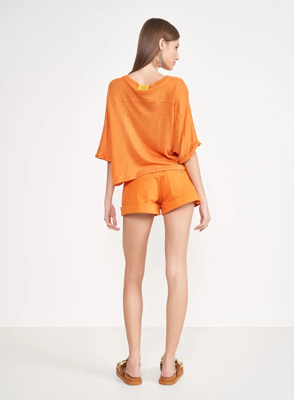 Blusa Linho Laranja