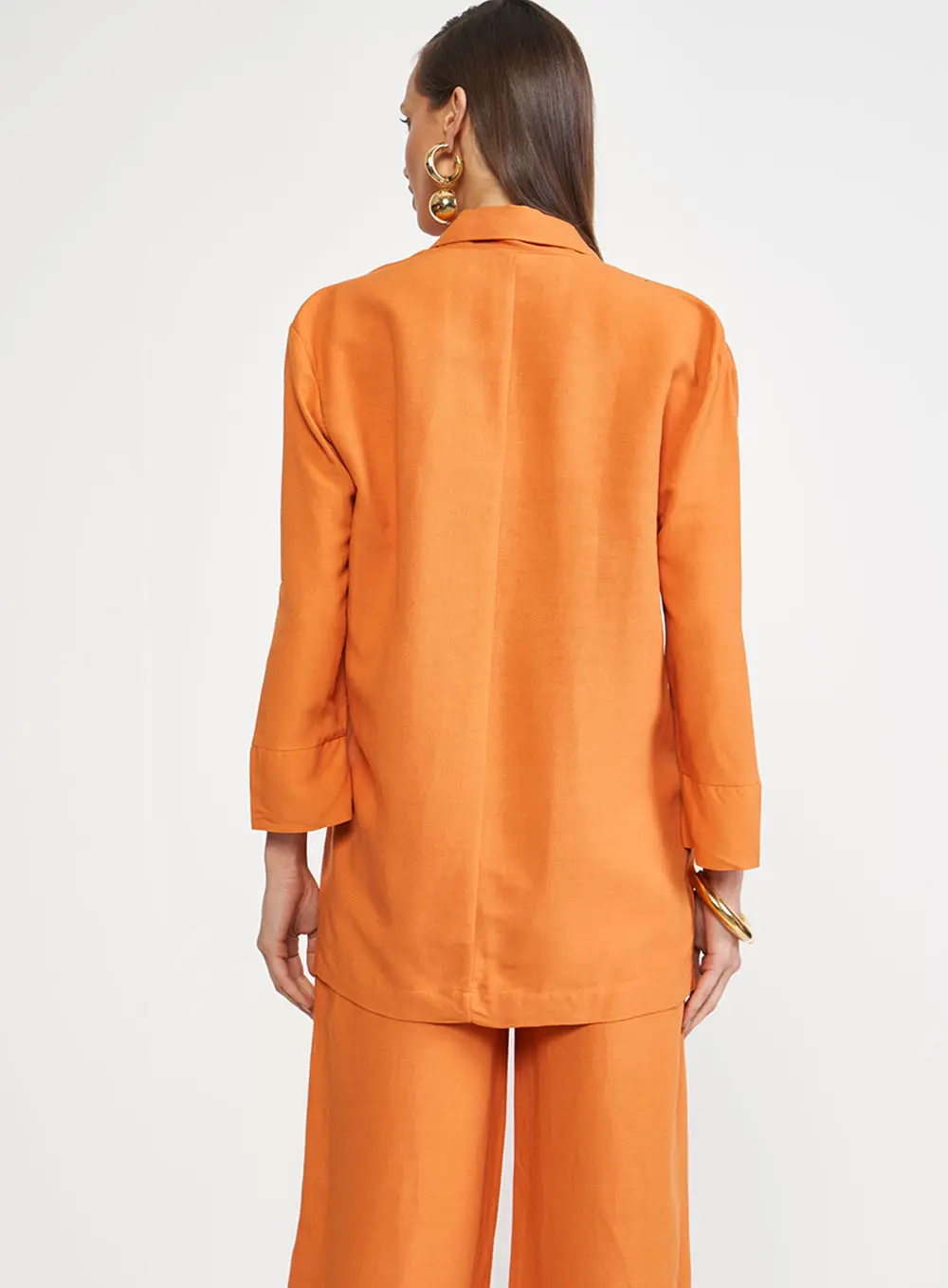 Blazer Linho Laranja