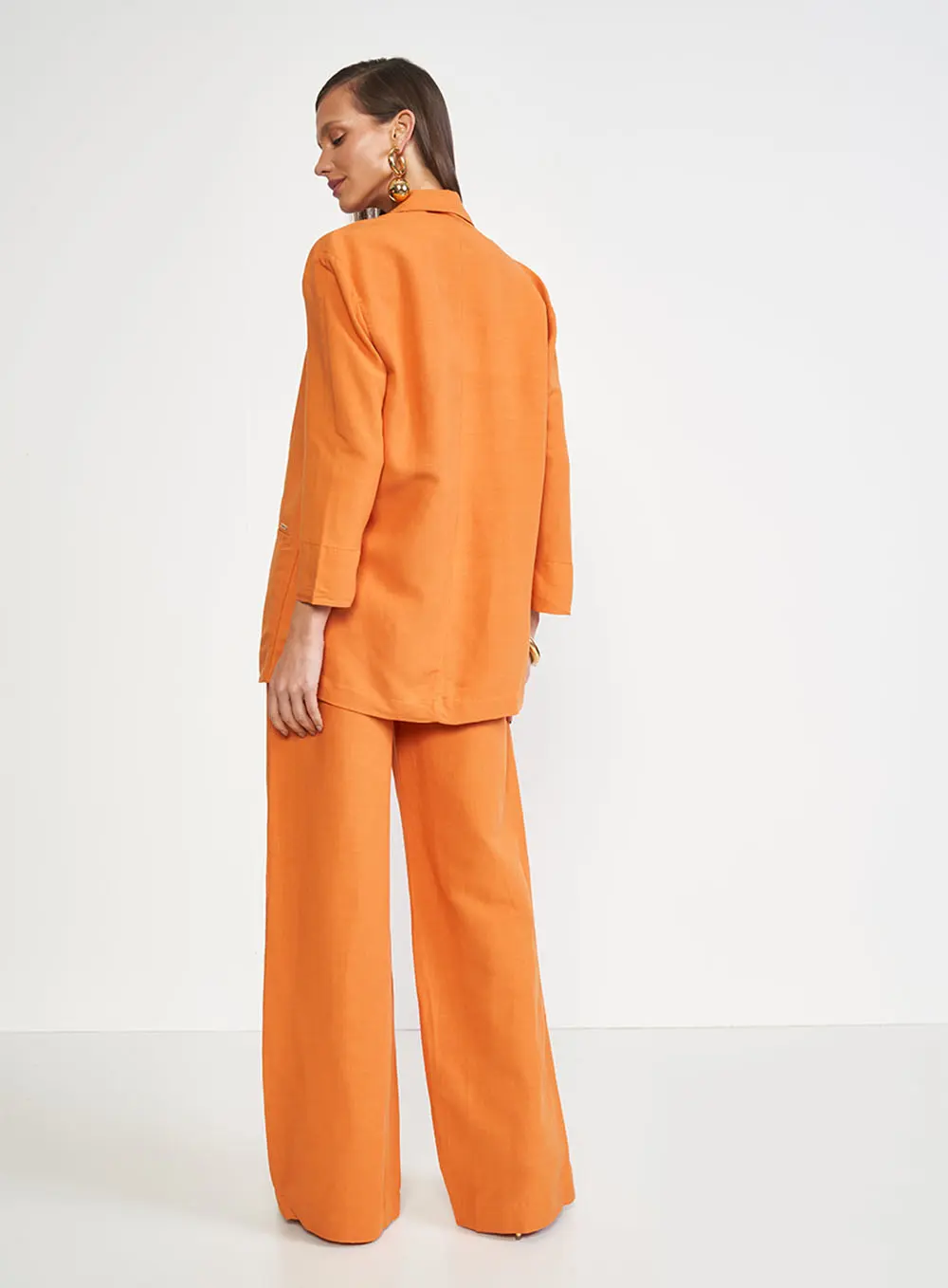 Blazer Linho Laranja