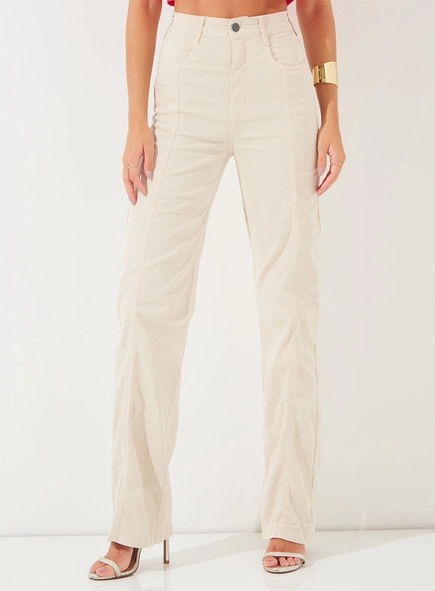 Calça Sarja Reta High Straight