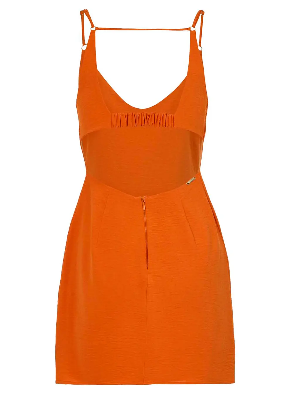 Vestido Slim Com Elástico Laranja 2