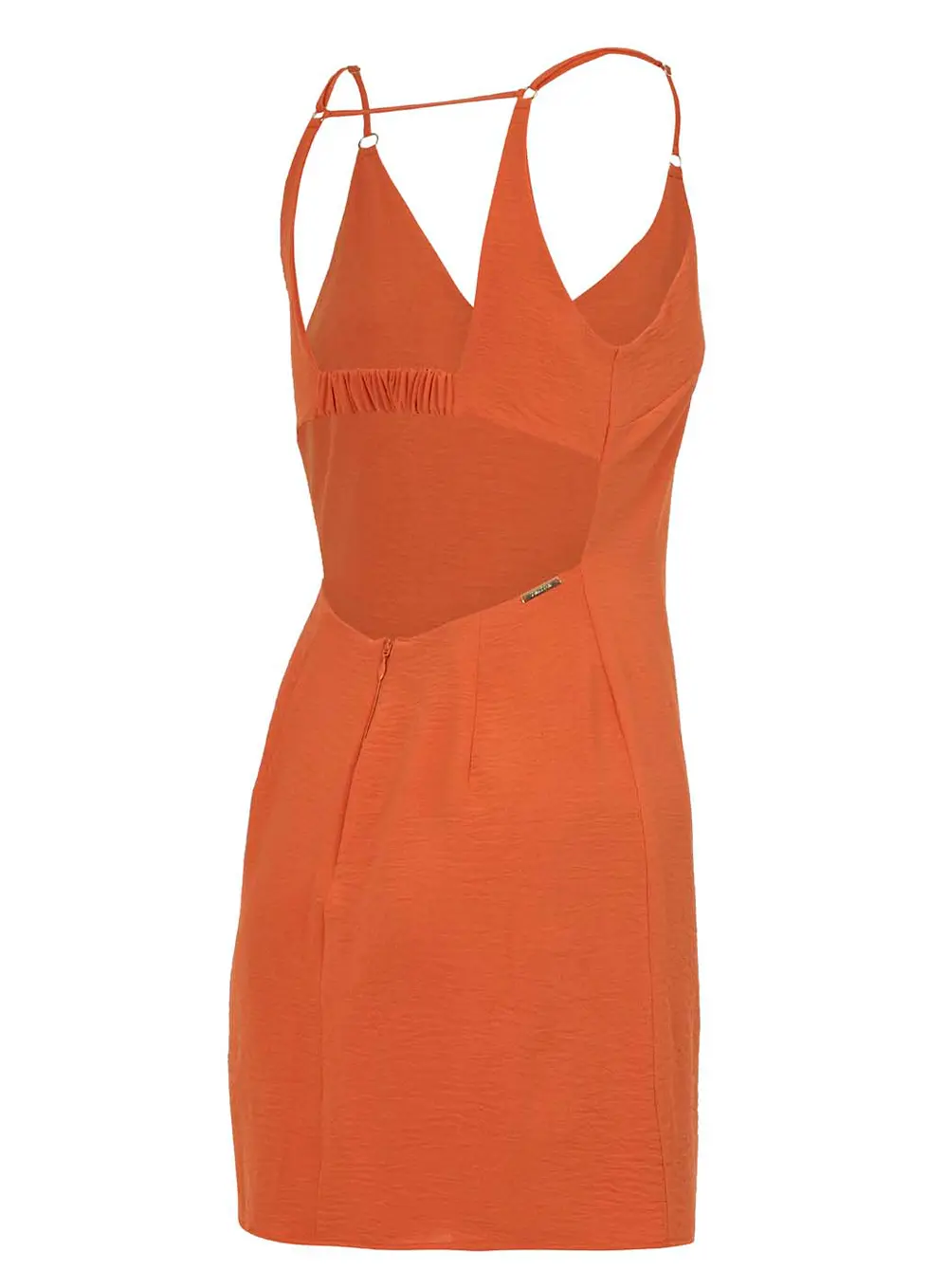 Vestido Slim Com Elástico Laranja 3