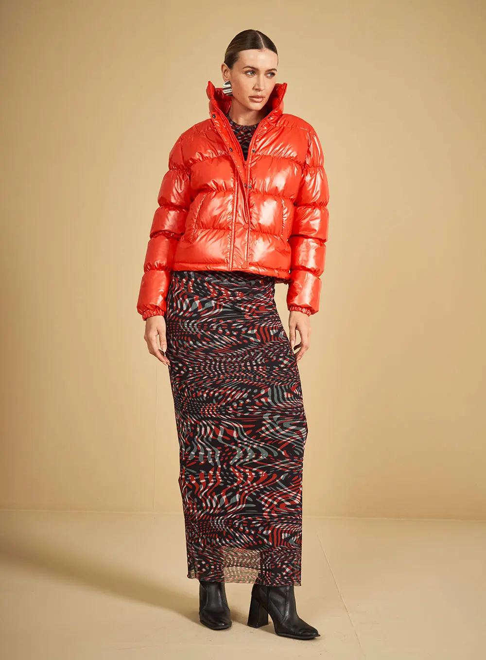 Jaqueta Puffer Comfort Laranja 4
