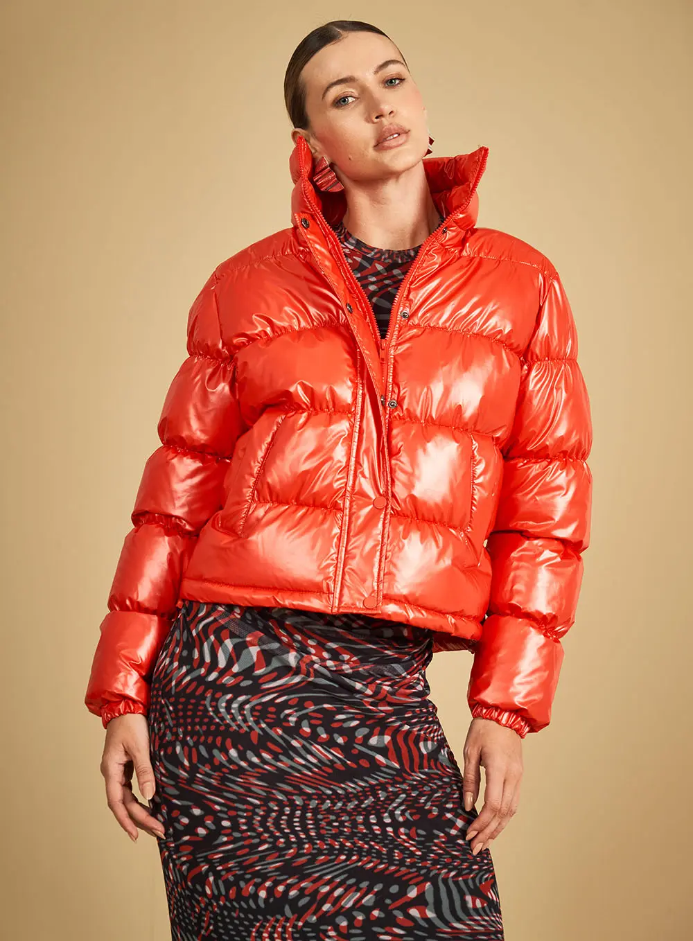 Jaqueta Puffer Comfort Laranja 1