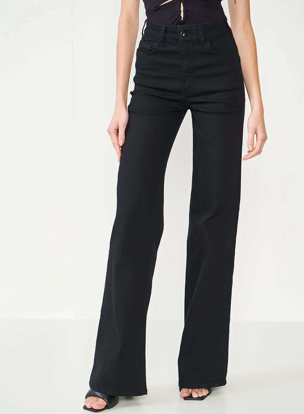 Calça Jeans Bruna Boot Cut Indigo Preto