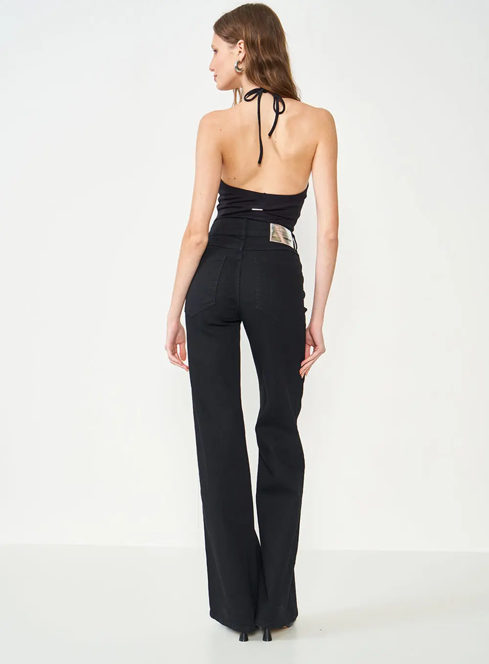 Calça Jeans Bruna Boot Cut Indigo Preto