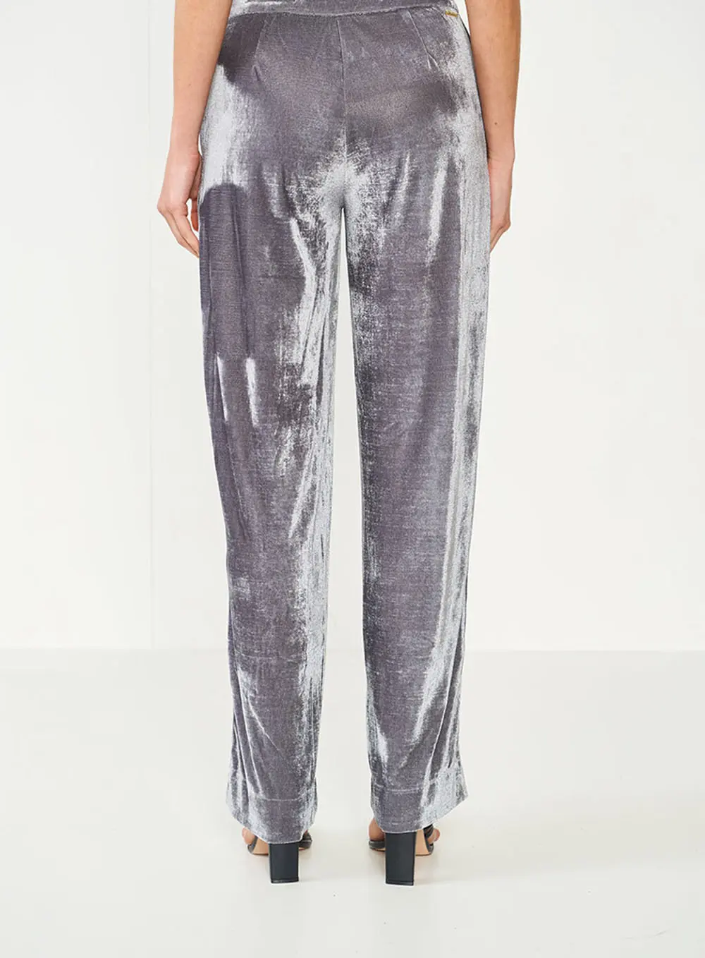 Calça Jade De Veludo Cinza